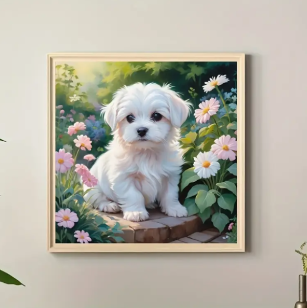 Diamond Painting Malteser Welpe